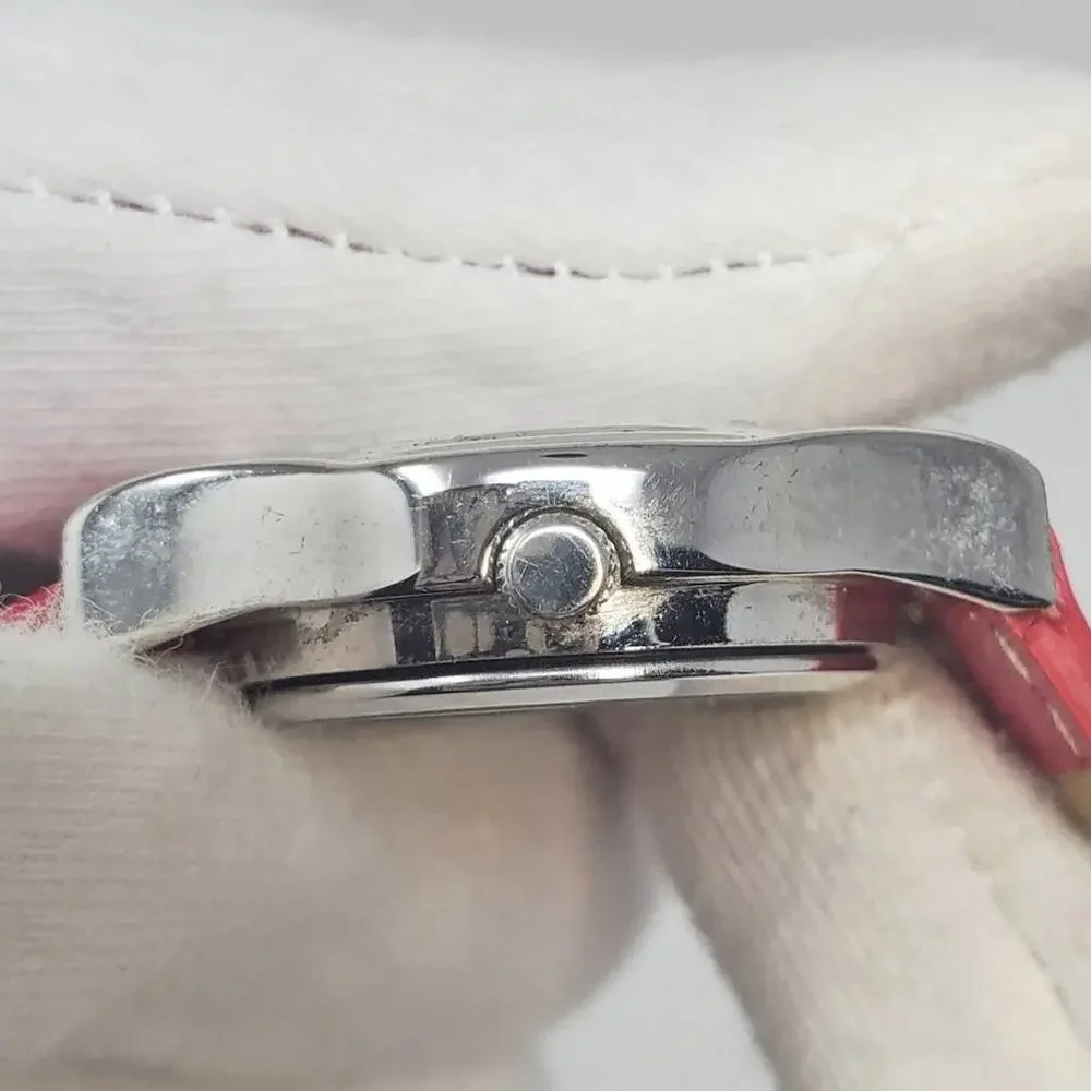 Vintage Disney Minnie Mouse Red Band Silver-toned Watch